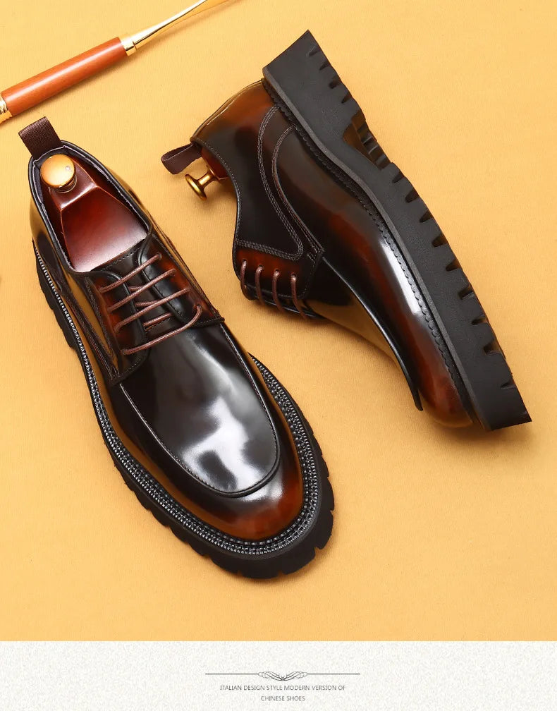 ASTON M. JAZZ – Chaussures Oxford Homme en Cuir Véritable, Italienne