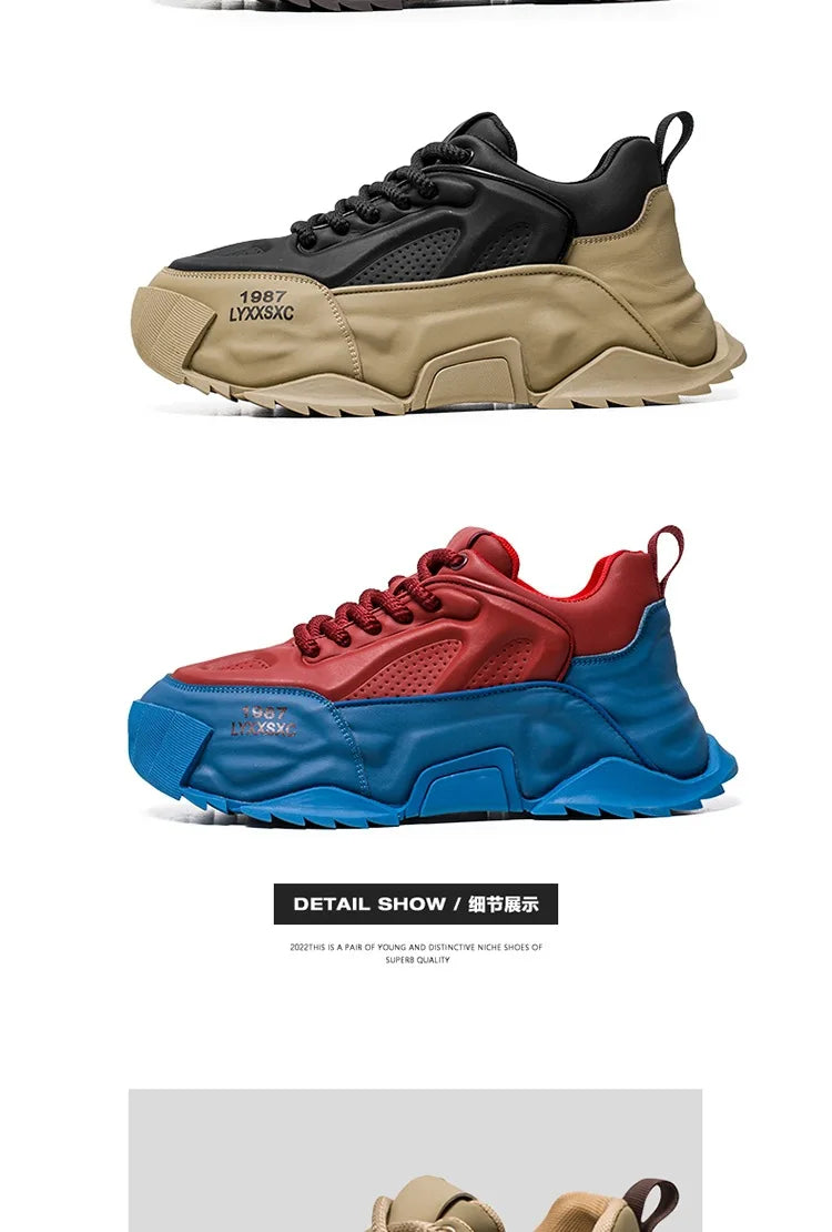 Sneakers Homme Designer – Confort & Hauteur Boostée