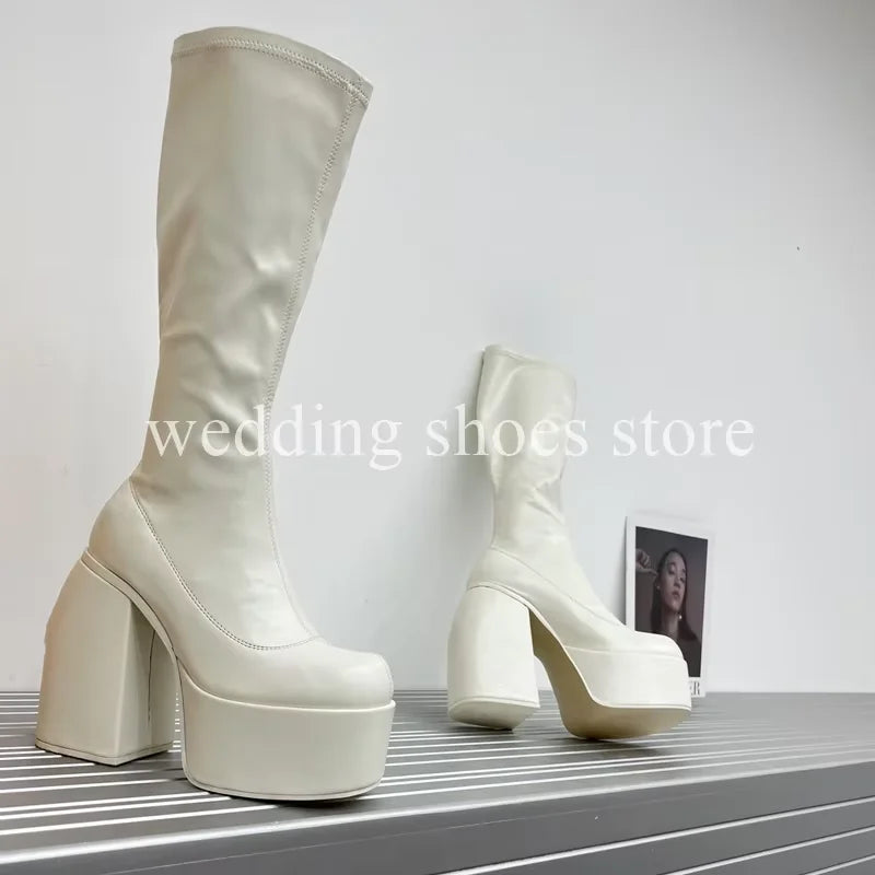 Women's 16cm Heel Boots - High, Waterproof and Sexy