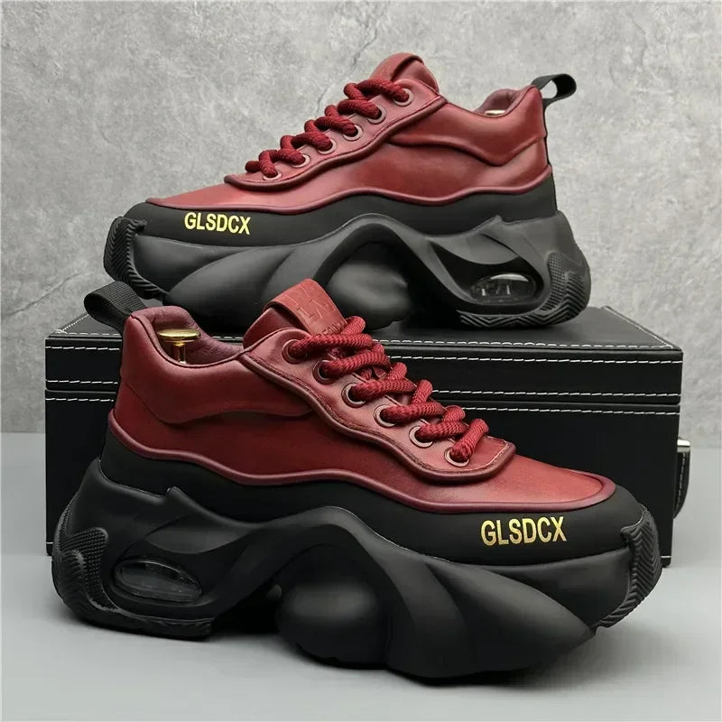 2025 s – Sneakers à lacets avec semelle compensée