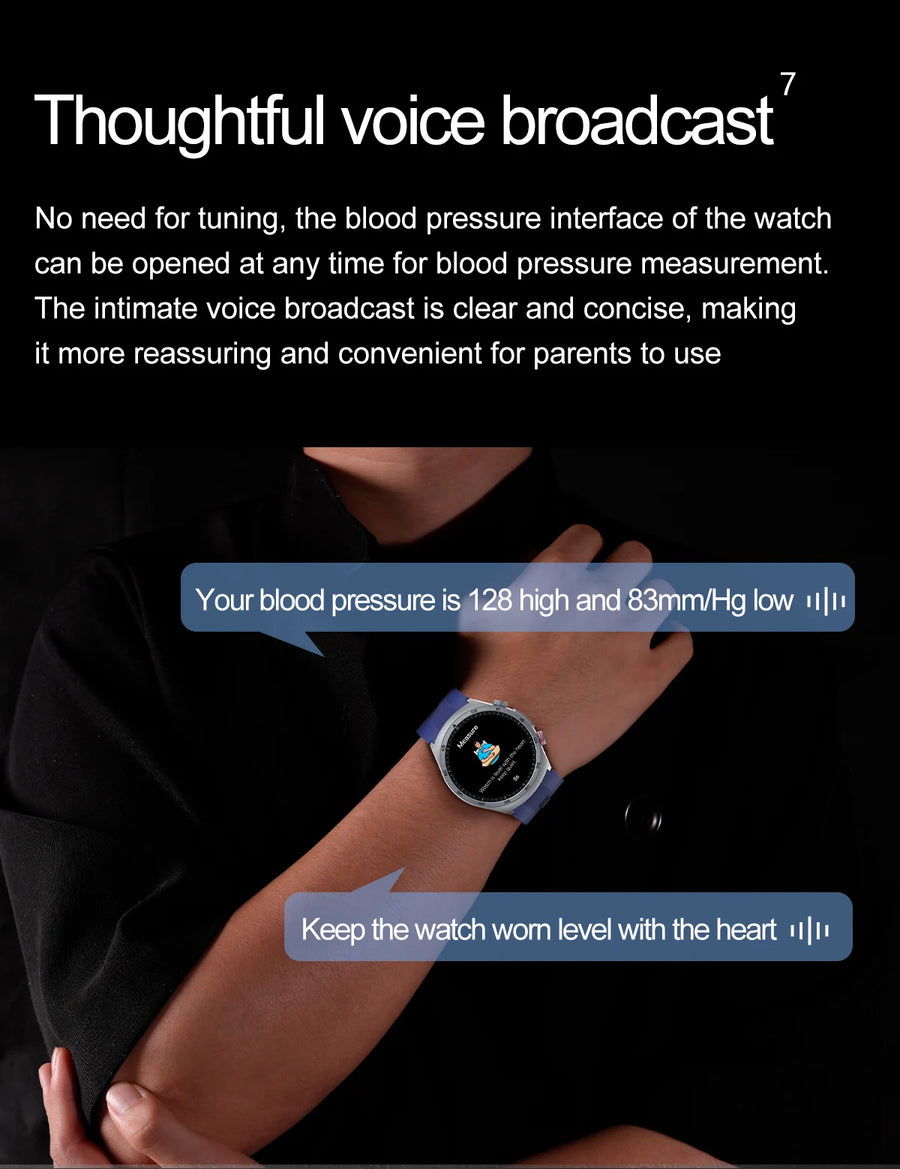 RNABAU AirCare Pro™ – Smartwatch Santé 2025 avec Mesure Réelle de la Tension