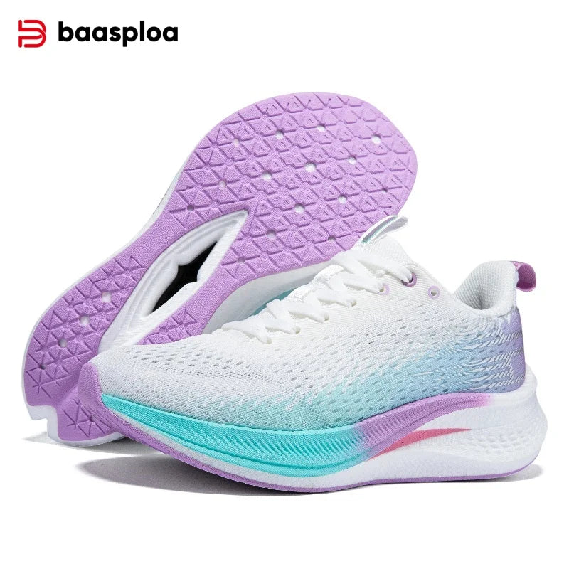 Baasploa H1072 – Chaussures de running femme respirantes et élévatrices