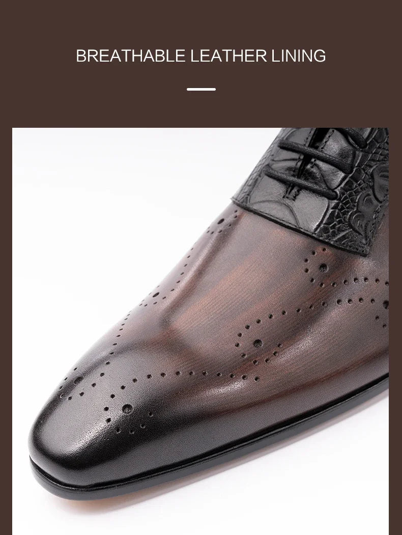 ASIMAYA Brogue Luxe – Chaussures Homme en Cuir Véritable