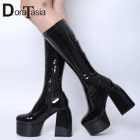 Sexy Women's Boots - Plus Size 35-48, Block Heel and Sturdy