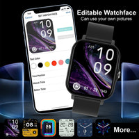 COTAUL GT20 Smartwatch – 1.83” Screen | Bluetooth Calls | IP67 Waterproof | Health &amp; Fitness Tracking | iPhone / Android Compatible