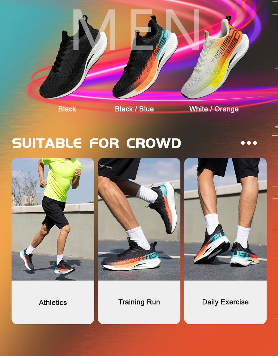 baasploa W3100 H1072 – Chaussures de running homme légères et professionnelles