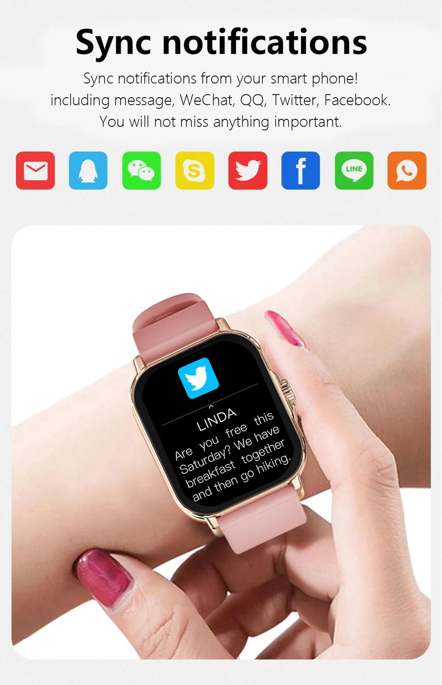 LAXASFIT 1.73” Smartwatch – Unisex Smartwatch with Customizable Dials, Health Tracking, Bluetooth, Calls & Notifications, Android & iOS Compatible