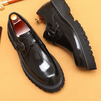 Oxford & Derby Homme – Chaussures Britanniques en Cuir Véritable, Semelle Épaisse, Business & Casual Élégant"