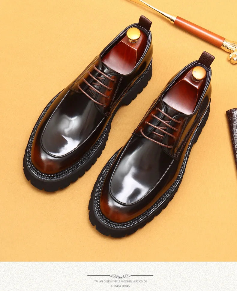 ASTON M. JAZZ – Chaussures Oxford Homme en Cuir Véritable, Italienne