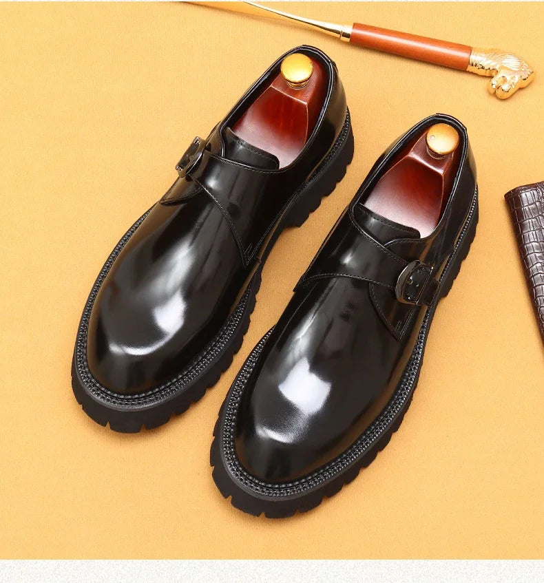 Oxford Homme de Luxe en Cuir Verni Italien – Chaussures Élevées à la Main, Élégantes & Confortables pour Mariage et Affaires
