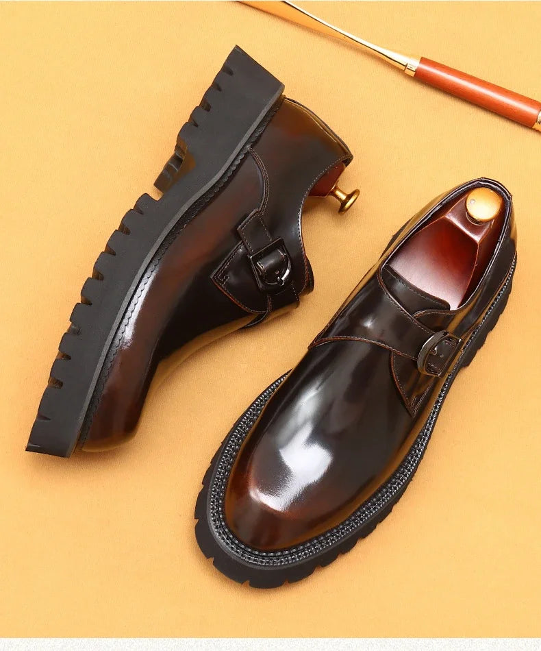 Oxford Homme de Luxe en Cuir Verni Italien – Chaussures Élevées à la Main, Élégantes & Confortables pour Mariage et Affaires
