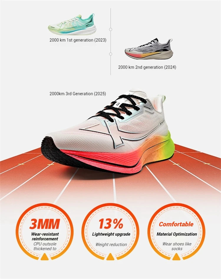 Xtep Women Running Shoes 2000km 3.0 2025 Xtep ForMotion Pro – Chaussures de course femme stables et respirantes pour sol dur