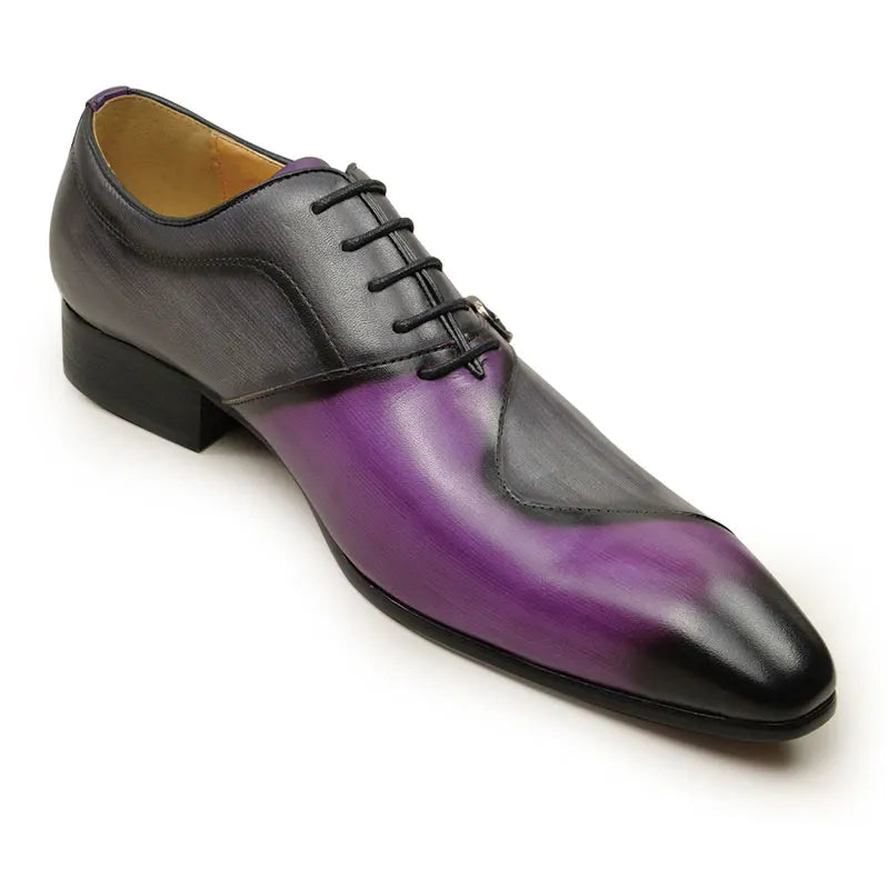 Chaussures Homme YAOLIDA – Oxford en Cuir Véritable avec Boucle Latérale
