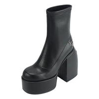 Women's designer ankle boots - 14 cm heel, stretch, bold and sexy look