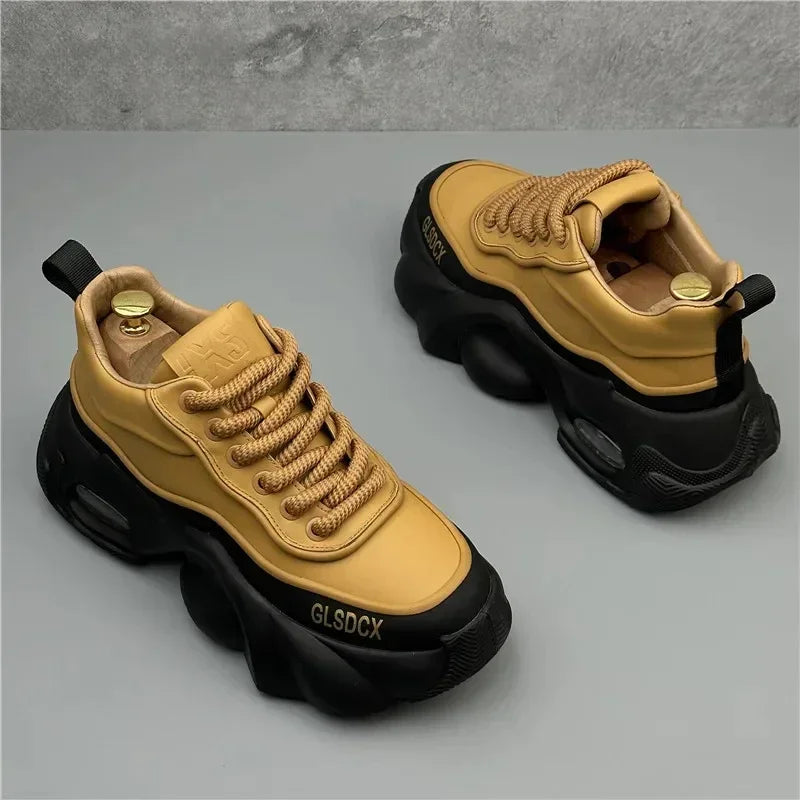 2025 s – Sneakers à lacets avec semelle compensée